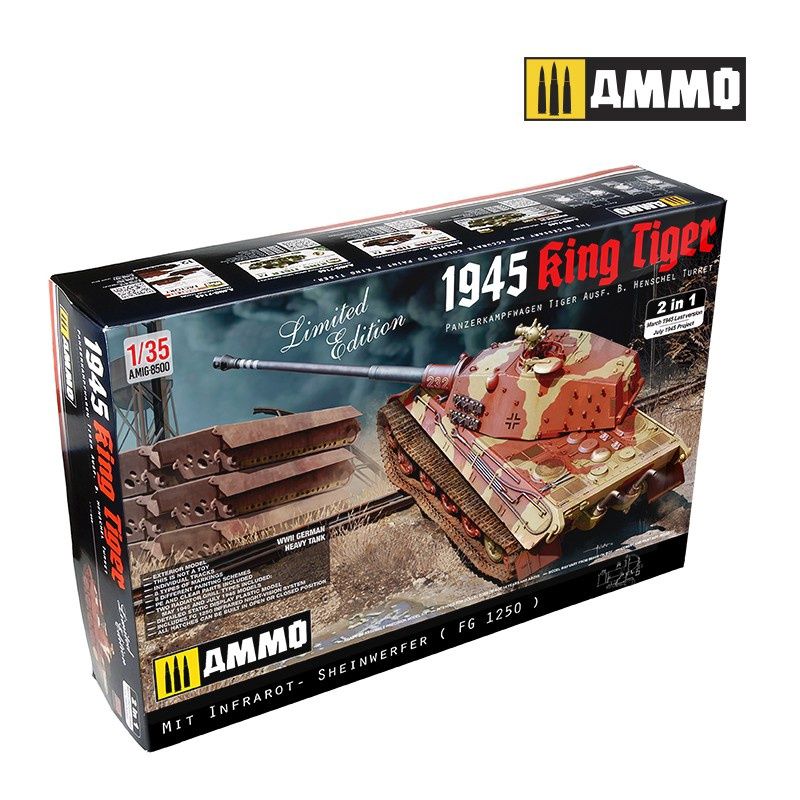 Military Mig 1/35 KING TIGER 2 in 1 Panzerkampfwagen Tiger Ausf. B. Henschel Turret