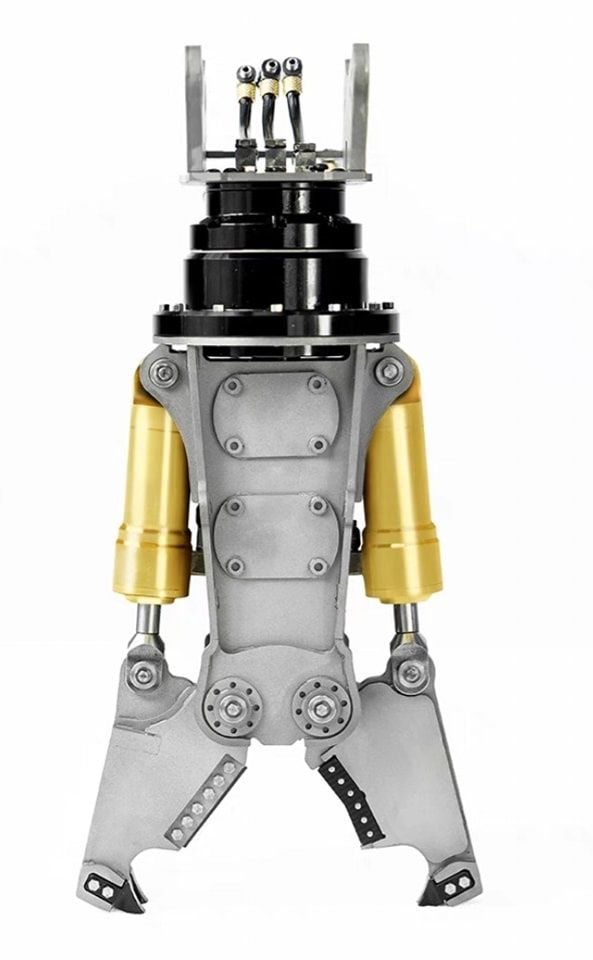 Lesu;Excavator Attachment AT-C0037-B-2 Hydraulic demolition crusher for medium sized machines (Unpainted)