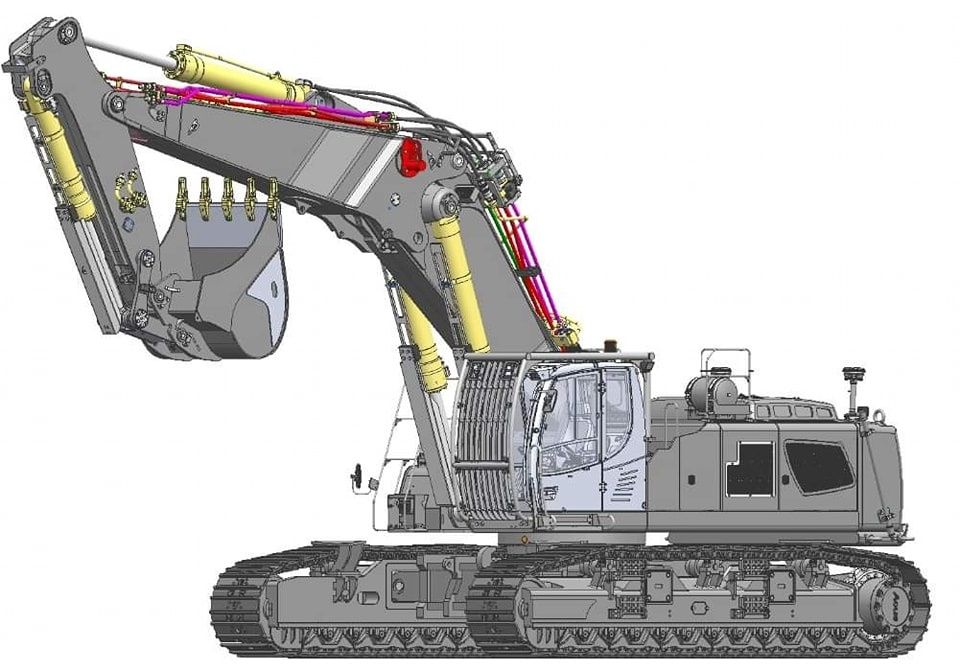 Lesu;Assembled Excavator BA-B0028-RTR LR960 full hydraulic excavator (Built and painted)