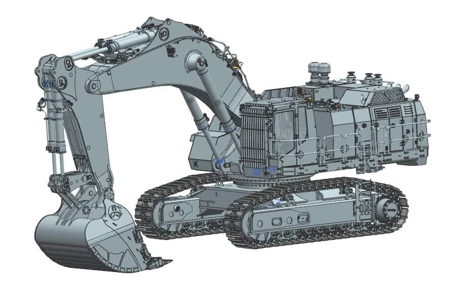 Lesu;Assembled Excavator BA-B0009 Aoue 9150 Excavator (Built and painted)