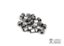 Lesu;Chassis LA-LNM2-20SUS Low profile M2 x 2.0mm stainless steel wheel nuts (Pack of 10)
