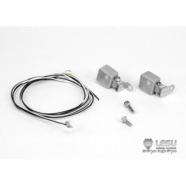 Lesu;Lighting S-1231-B Square spotlights with brackets (pair)