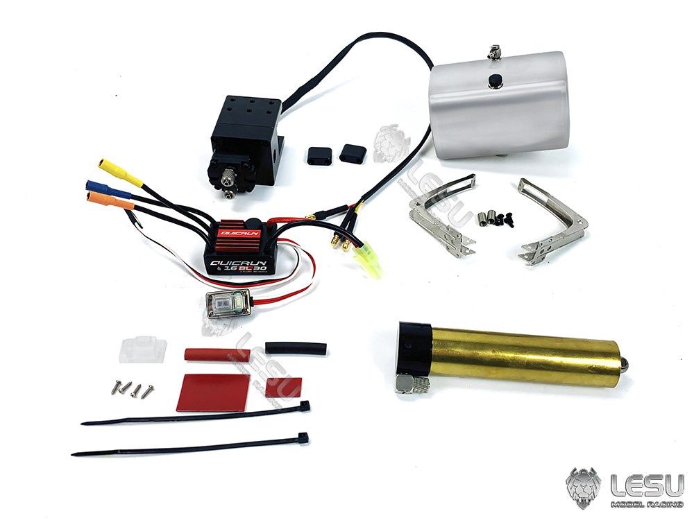 Lesu;Hydraulic Parts Y-1509-130-A 130mm tipper ram kit with pump, ESC and tank