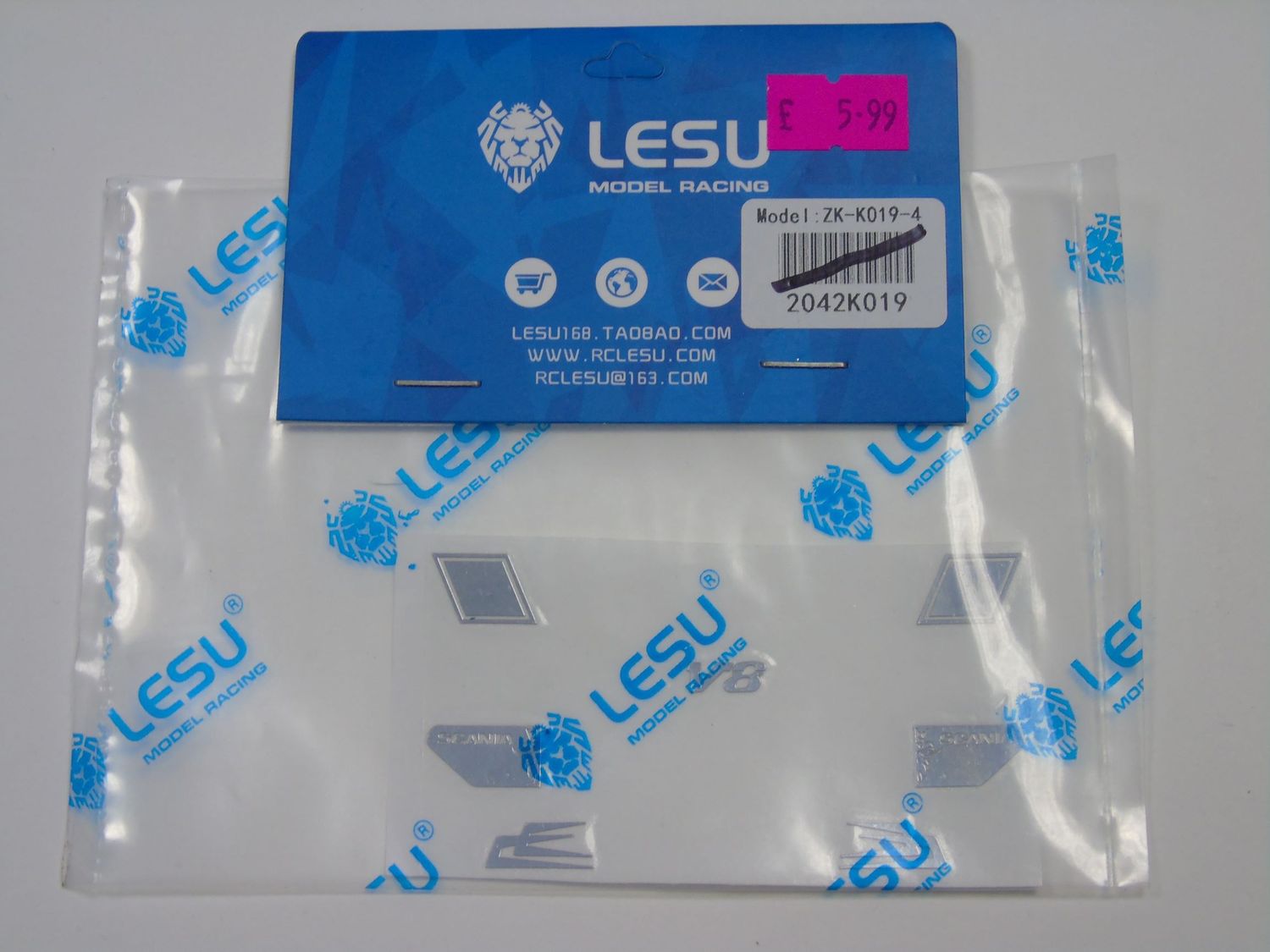 Lesu;Cab Accessory ZK-K019-4 Scania V8 flying swallow sticker