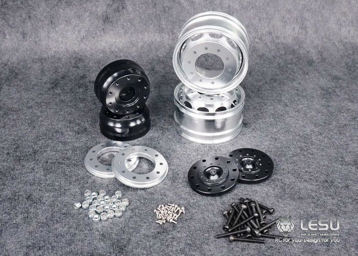 Lesu;Wheels W-2018-B2 Offset front wheels with black hubs and oval holes (bearing)