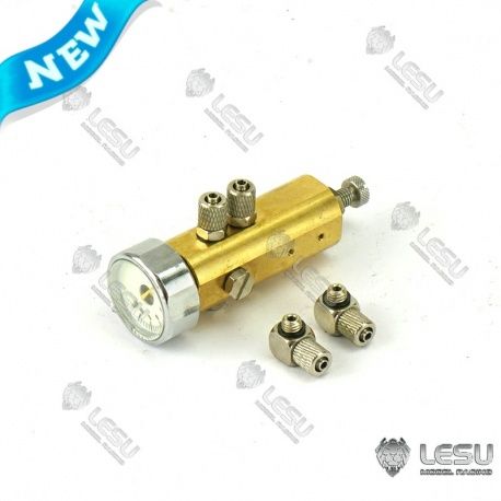 Lesu;Hydraulic Parts Y-1512-B 3 way pressure regulating valve with pressure gauge