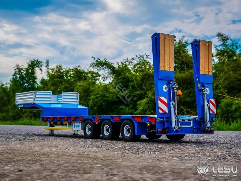Lesu;Trailer LS-A0041 3 axle low loader trailer with hydraulic tail ramps (New version)