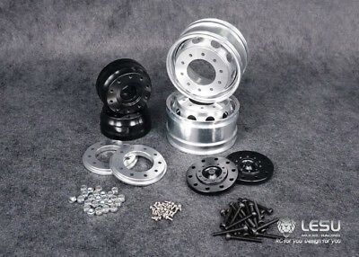 Lesu;Wheels W-2018-A2 Offset front wheels with black hubs and round holes (bearing)