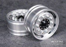 Lesu;Wheels W-2017-B2 Front wheels with black hubs and round holes (bearing)