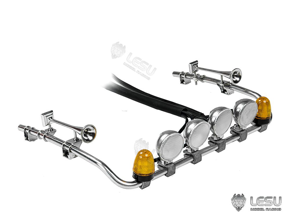 Lesu;Lighting S-1247-D Roof light bar with beacons and air horns for Scania 770S (Round type)