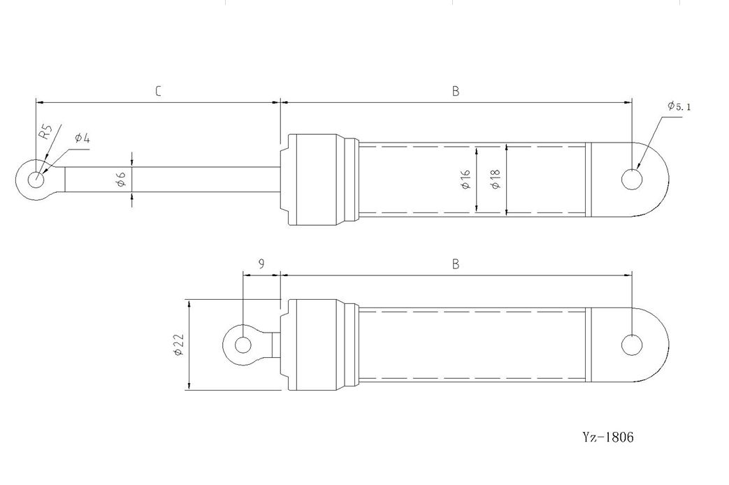 Lesu;Hydraulic Parts YZ-1806-90 134x90mm hydraulic ram