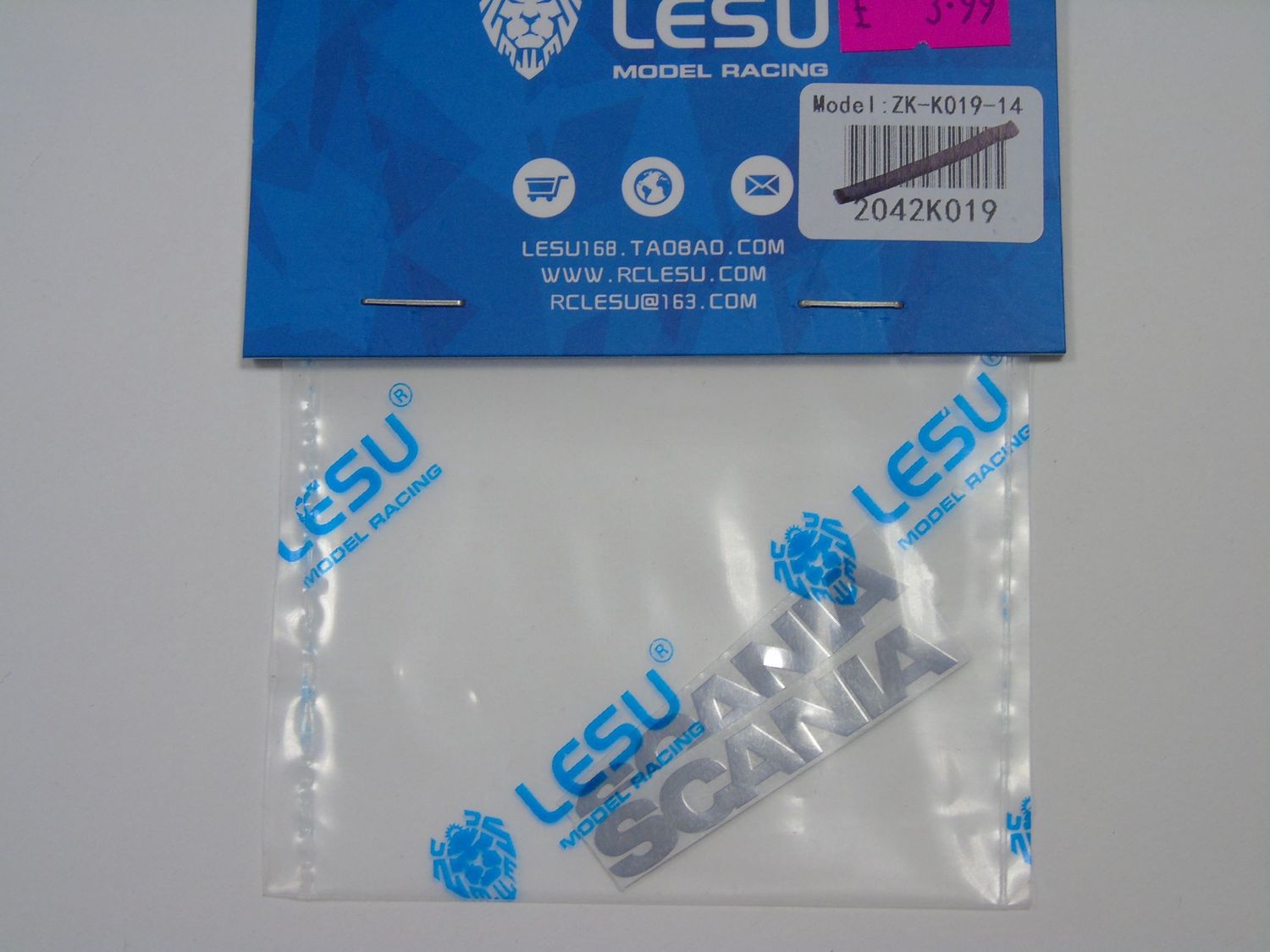 Lesu;Cab Accessory ZK-K019-14 Scania side skirt sticker