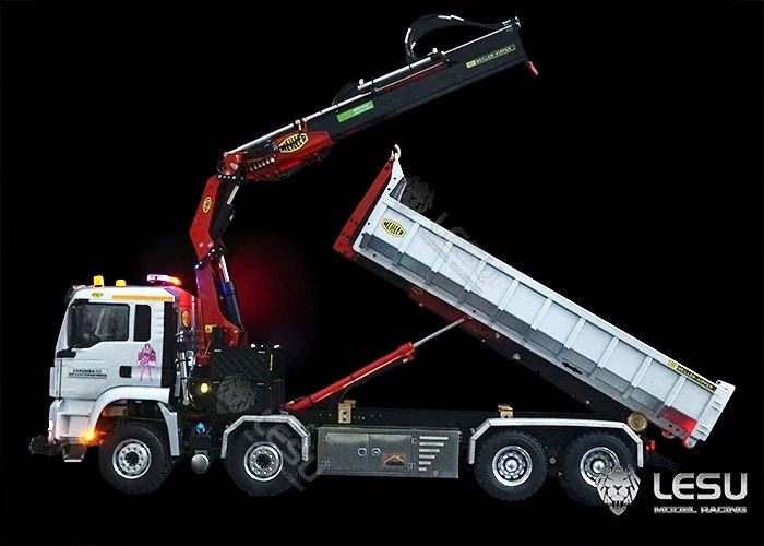 Lesu;RTR Truck LS-Z0031 MAN 8X8 hooklift truck with mounted crane