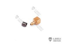 Lesu;Hydraulic Parts Y-1533-B3 3x2mm flex tube to 2.5mm solid tube inline fitting
