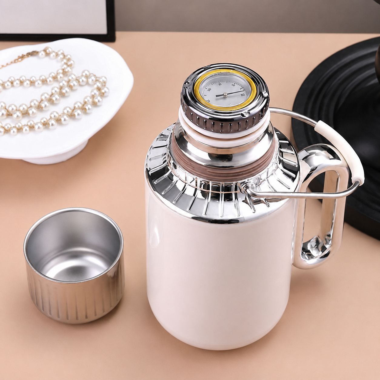 316 Stainless Steel Insulated Tea Pot – Large Capacity Tea Brewer with Tea-Water Separation, Portable Thermal Carafe for Home