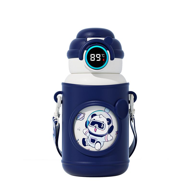 Kids’ Smart Thermos Water Bottle – Food-Grade 316 Stainless Steel Space Bear Design