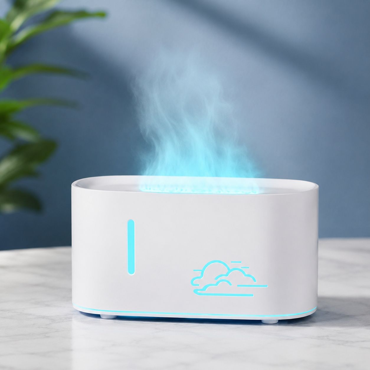 Flame Aroma Diffuser &amp; Cloud Humidifier – Portable USB Mist for Bedroom &amp; Home