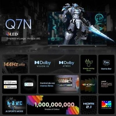 Televisor Hisense 100QD7N, 100 pulgadas, QLED, QUANTUM DOT, 4K UHD, 3840 x 2160 Pixeles, GOOGLE SMART TV