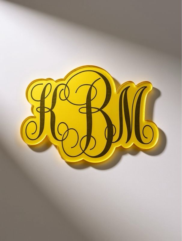 Engraved Acrylic Monogram