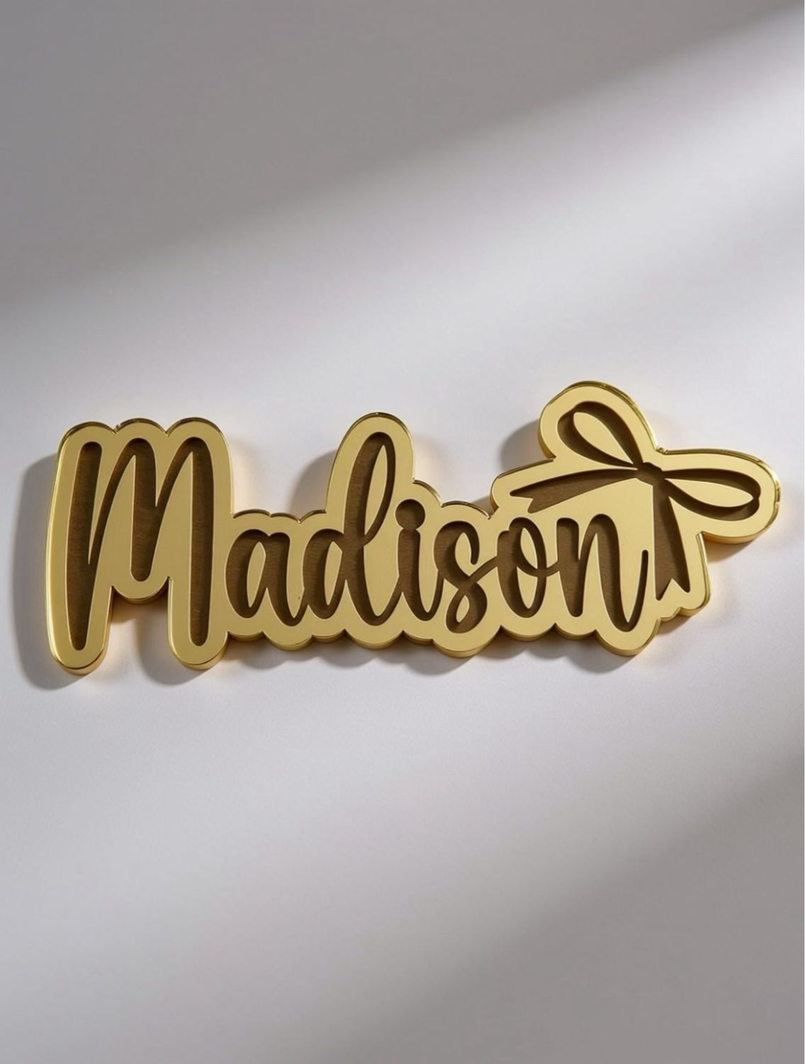 Engraved Acrylic Name with Bow