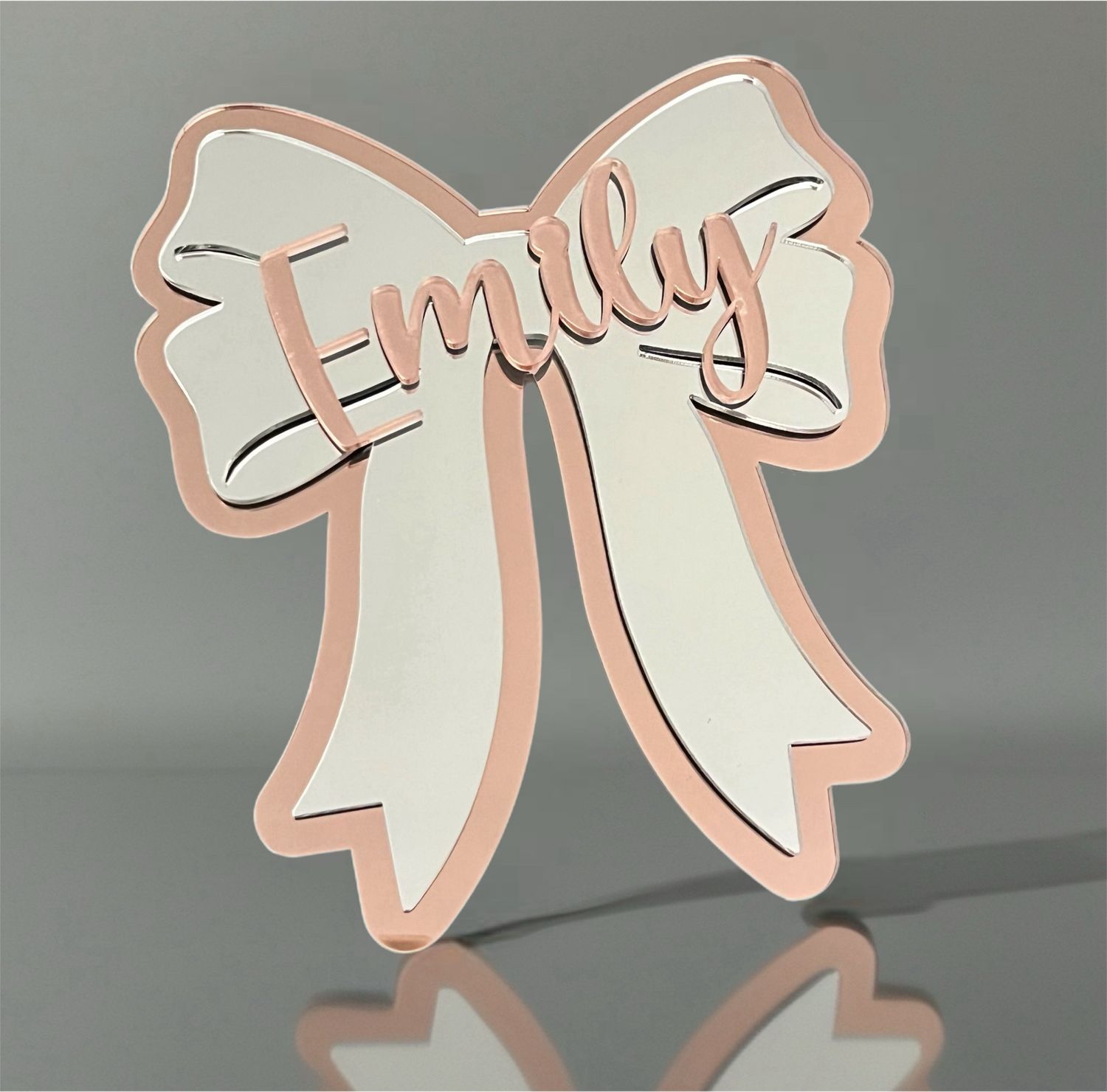 Triple Layered Bow with Name