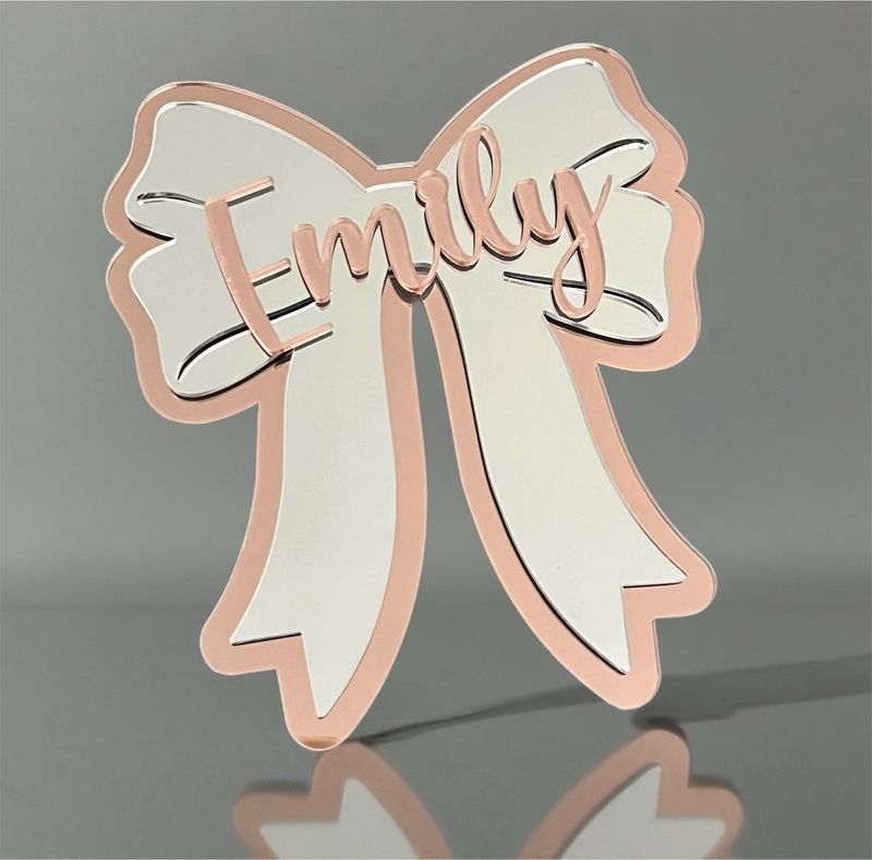Triple Layered Bow with Name