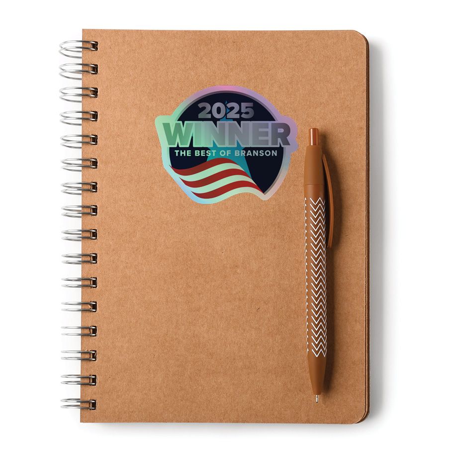 Kiss-Cut Holographic Logo Stickers