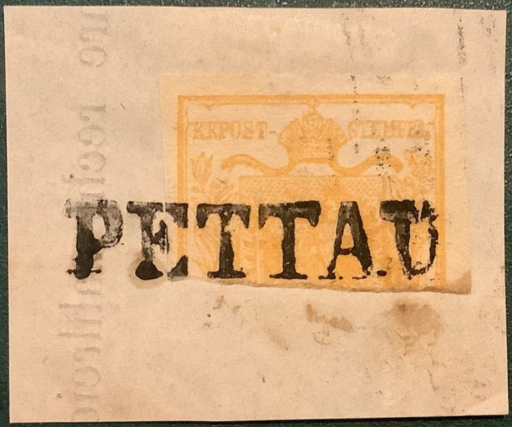1850 : Yellow Eagle bisected on fragment with certificate - RARE