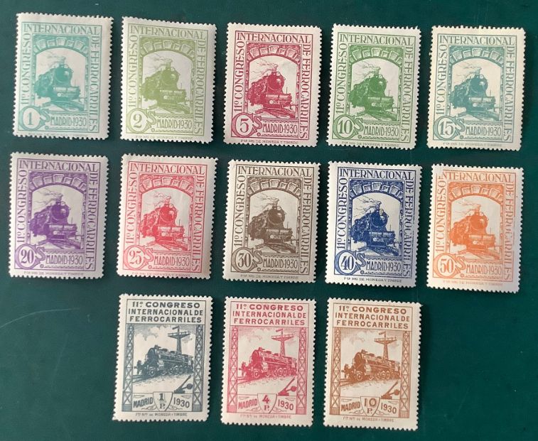 1930 : Railroad congres centered - Edifil 469/491 - MH - Value 1.050 euro