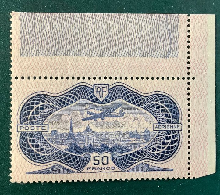 1936 : Banknote with sheet margin - Yvert PA15 - MNH - Value 1.500