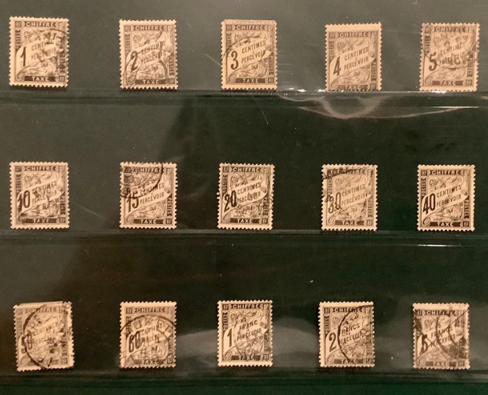 1881 : Taxe - complete set type Duval - Yvert 10/24 - with certificate - Value 4.000 euro