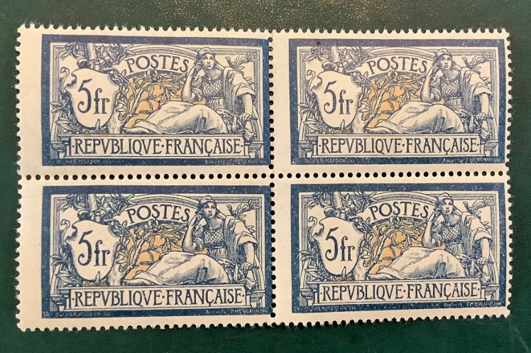1900 : 5Fr Merson in bloc of 4 - Yvert 123 - MH/MNH - Value 1.250 euro