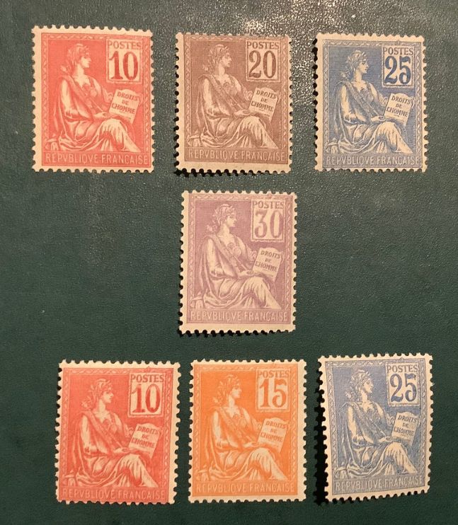 1900 : Mouchon type I and II - Yvert 112/118 - MNH - Value 1.910 euro