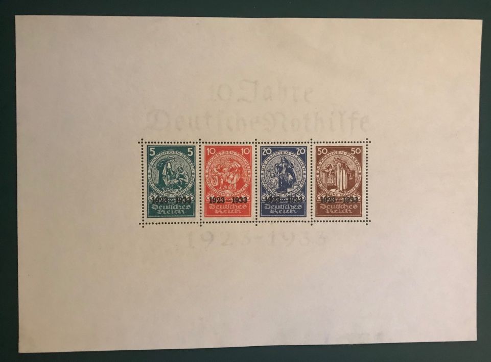 1933 : Nothilfe Block - Michel bloc 2 - MNH/MH  - value 1.500 euro