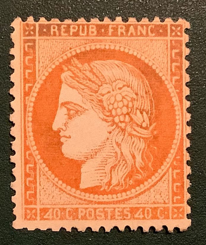 1870 : 40 cent Siege de paris with retouched 4 - Yvert 38d - MNG - Value : 4.350 euro