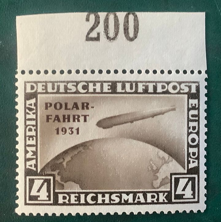 1930 : 4 mark Polar Farht with OR - signed Schlegel - Michel 458 - Value : 2.300 euro