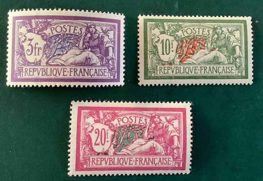 1925 : Merson centered - Yvert 206/208 - MNH - Value 1.470 euro