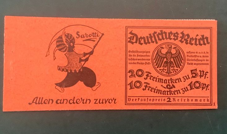 1925 : Exposed booklet Rheinland - Michel booklet 17 - MNH/MH - Value : 7.000