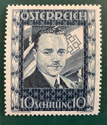 1933 : Dolfuss good centring signed Diena - Michel 588 - MNH - Value 1.400 euro