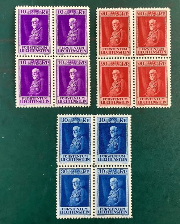 1933 : Emperor Franz I in bloc of 4 - Michel 122/124 - MNH - Value : 1.000 euro