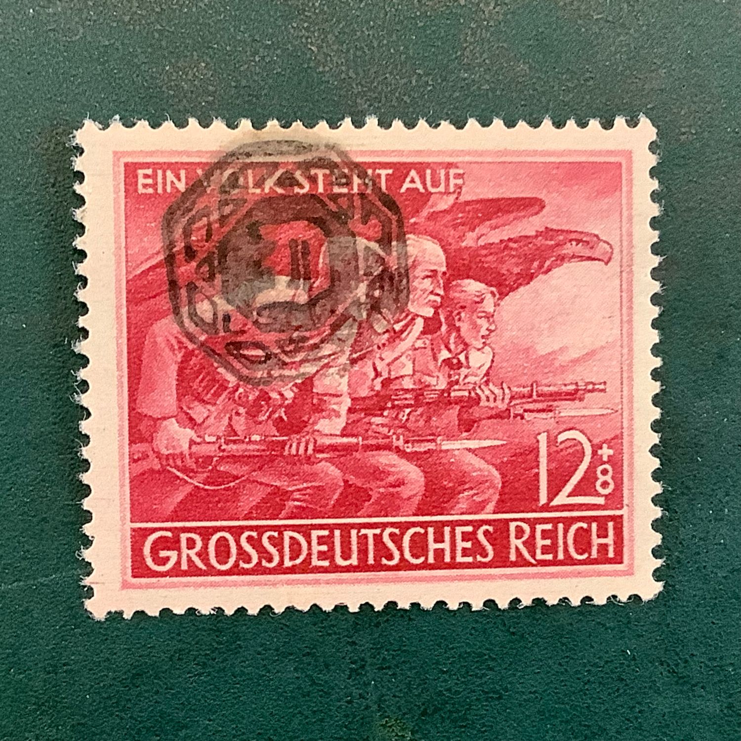 1945 : Volkssturm with Local ovpt Lobau signed Zierer - Michel 28 - MH - Value : -,- (only 200 printend)