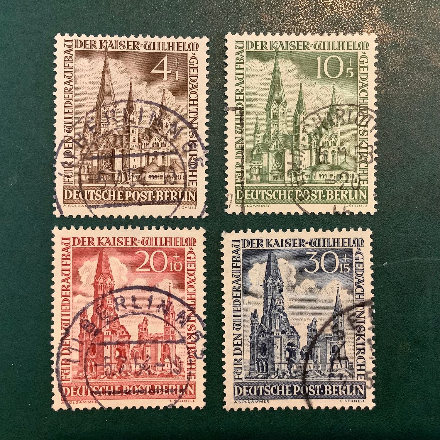 1953 : Wilhelm Church signed Schlegel - Michel 106/109 - Value : 230