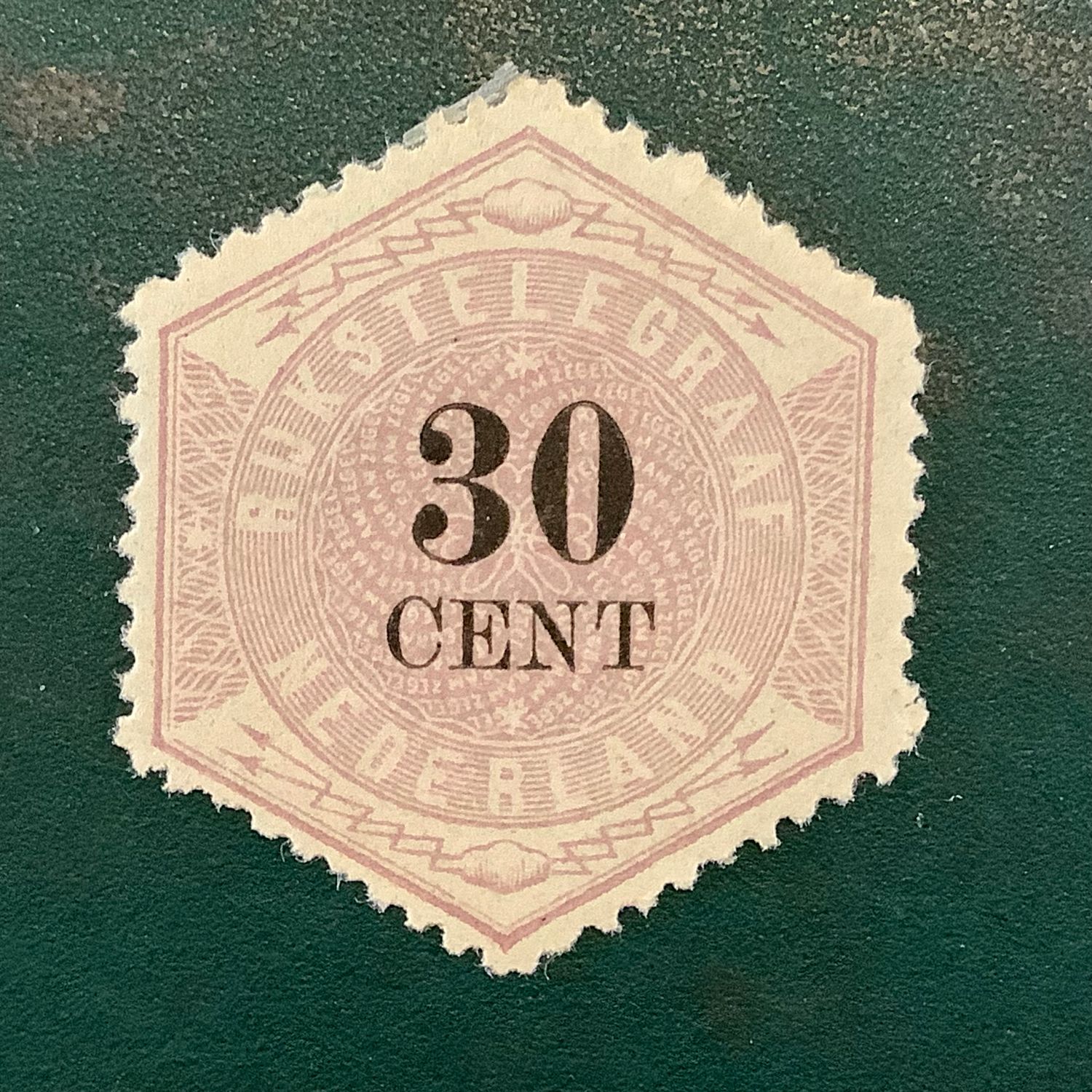 1877 : 30 cent Telegraph - NPVH 8 - MH - Value : 440 euro
