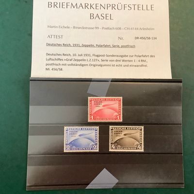 1931 : Polar Farth with BPSB certificate - Michel 456/458 - MNH - Value : €4.300