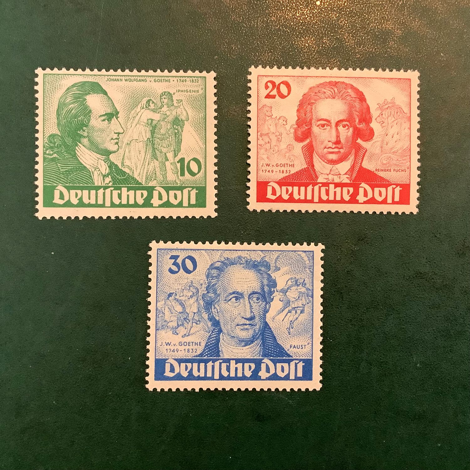 1949 : Goethe - Michel 61/63 - MNH - Value : 320
