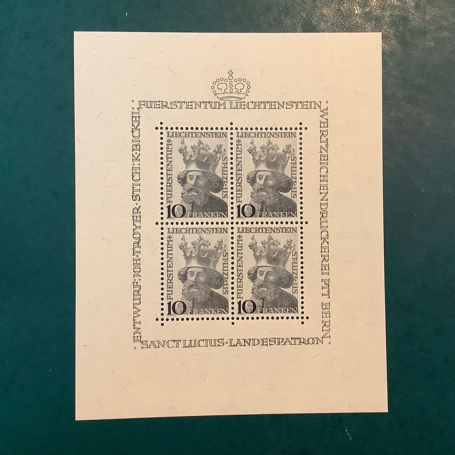 1946 : Small bloc Luzius - Michel KB247 - MNH - Value : 350