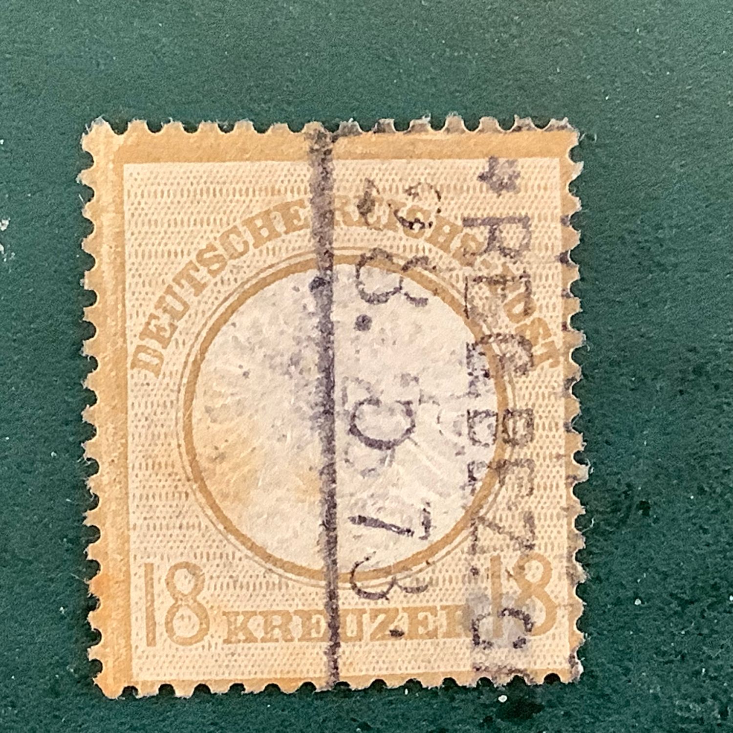 1872 : 18 Kreuzer Brutschield with certificate - Michel 28 - Value : 2.400