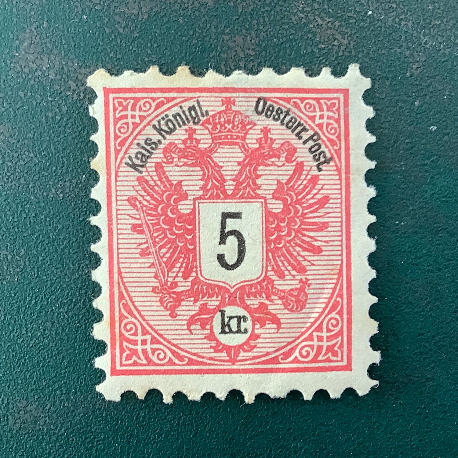 1883 : 5 Kreuzer Double Eagle - Michel 46 - MH - Value 240