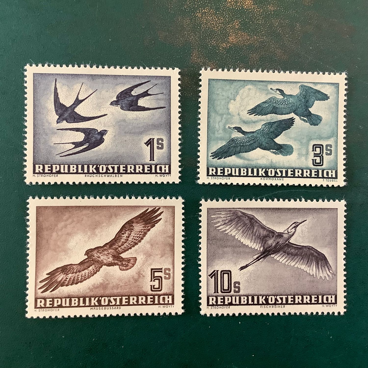 1953 : Birds - Michel 984/987 - MNH - Value : 300