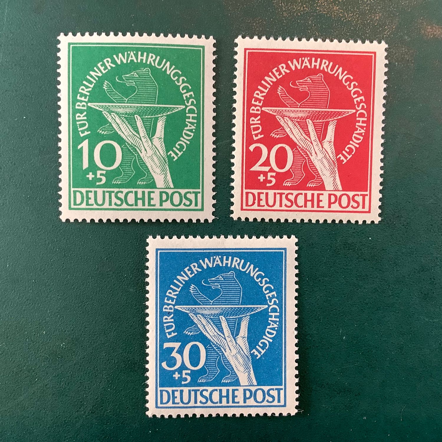 1949 : Monetary reform - Michel 68/70 - MNH - Value : 350